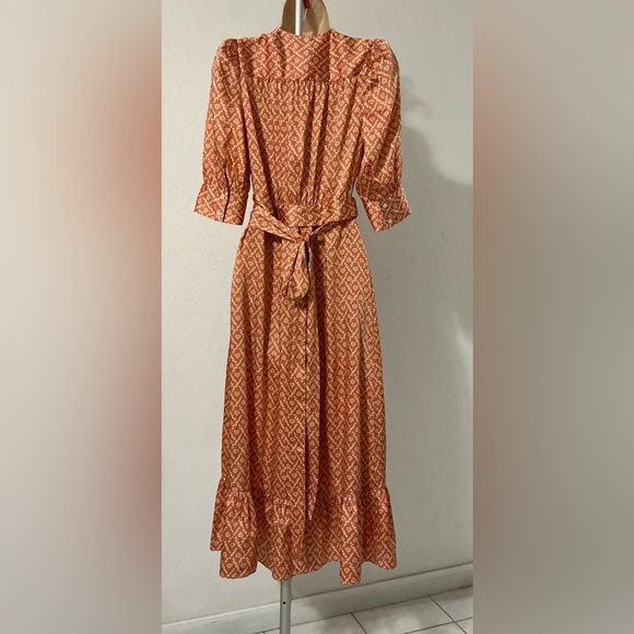 NWOT Sandro Enrika Graphic-print Satin Dress In Roses - Picture 5 of 15